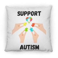 Support Autism Puzzle Piece Pillow