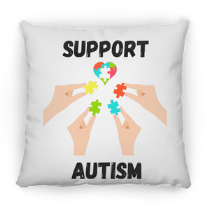 Support Autism Puzzle Piece Pillow