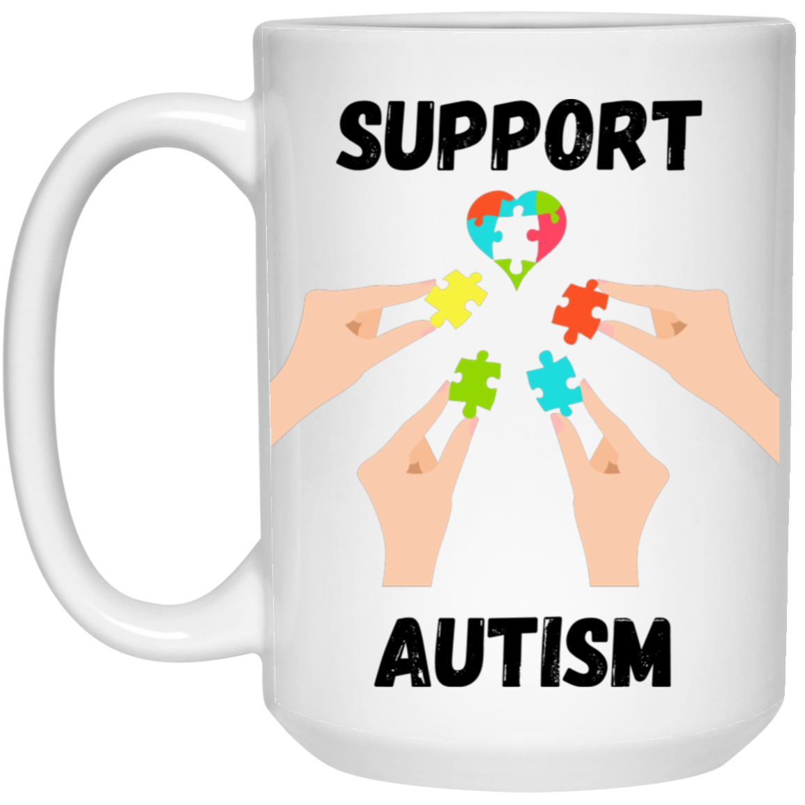 Support Autism Puzzle Piece Mug