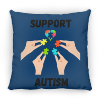 Support Autism Puzzle Piece Pillow