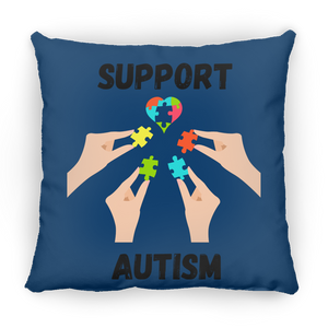 Support Autism Puzzle Piece Pillow