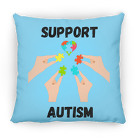 Support Autism Puzzle Piece Pillow