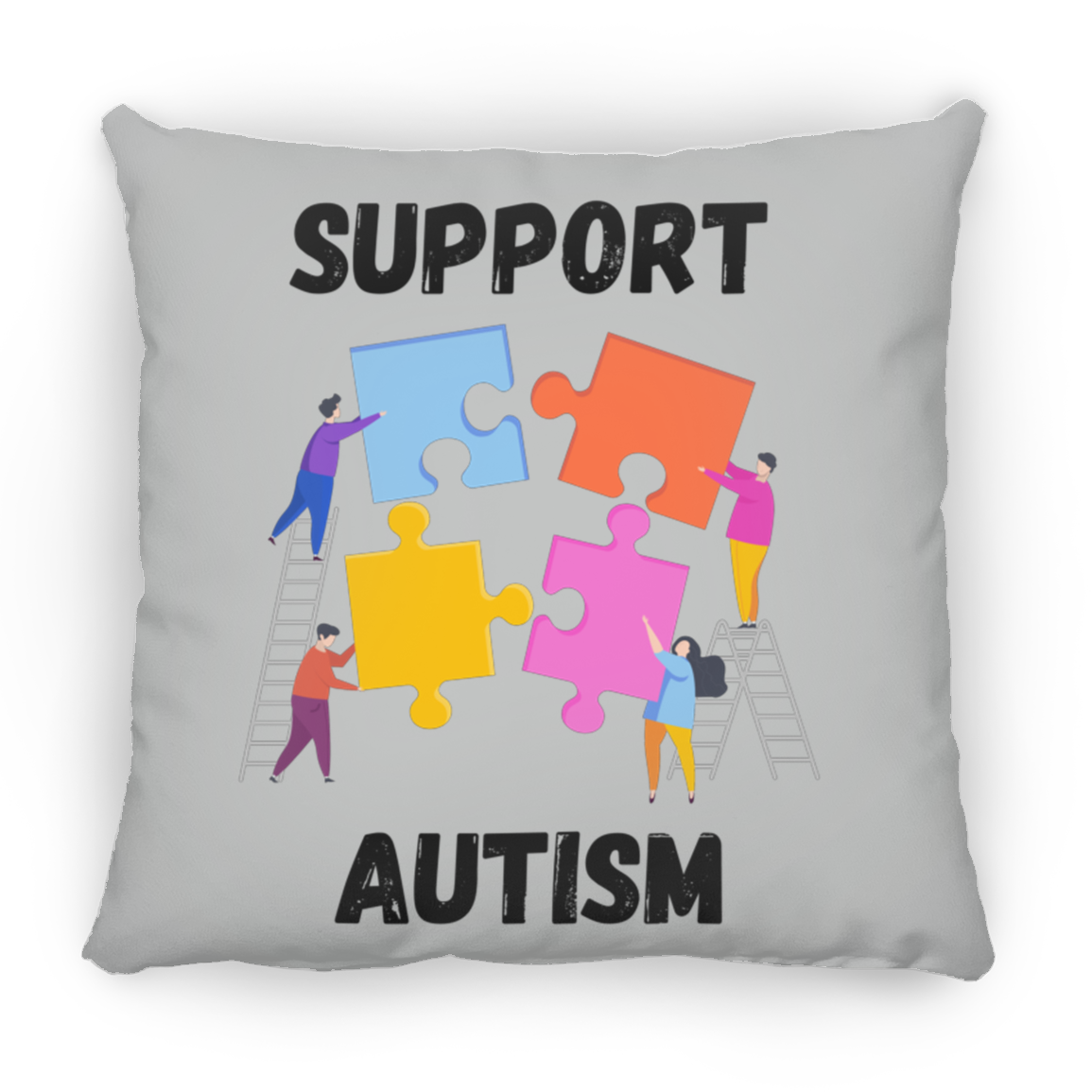 Support Autism Square Pillow