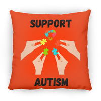 Support Autism Puzzle Piece Pillow