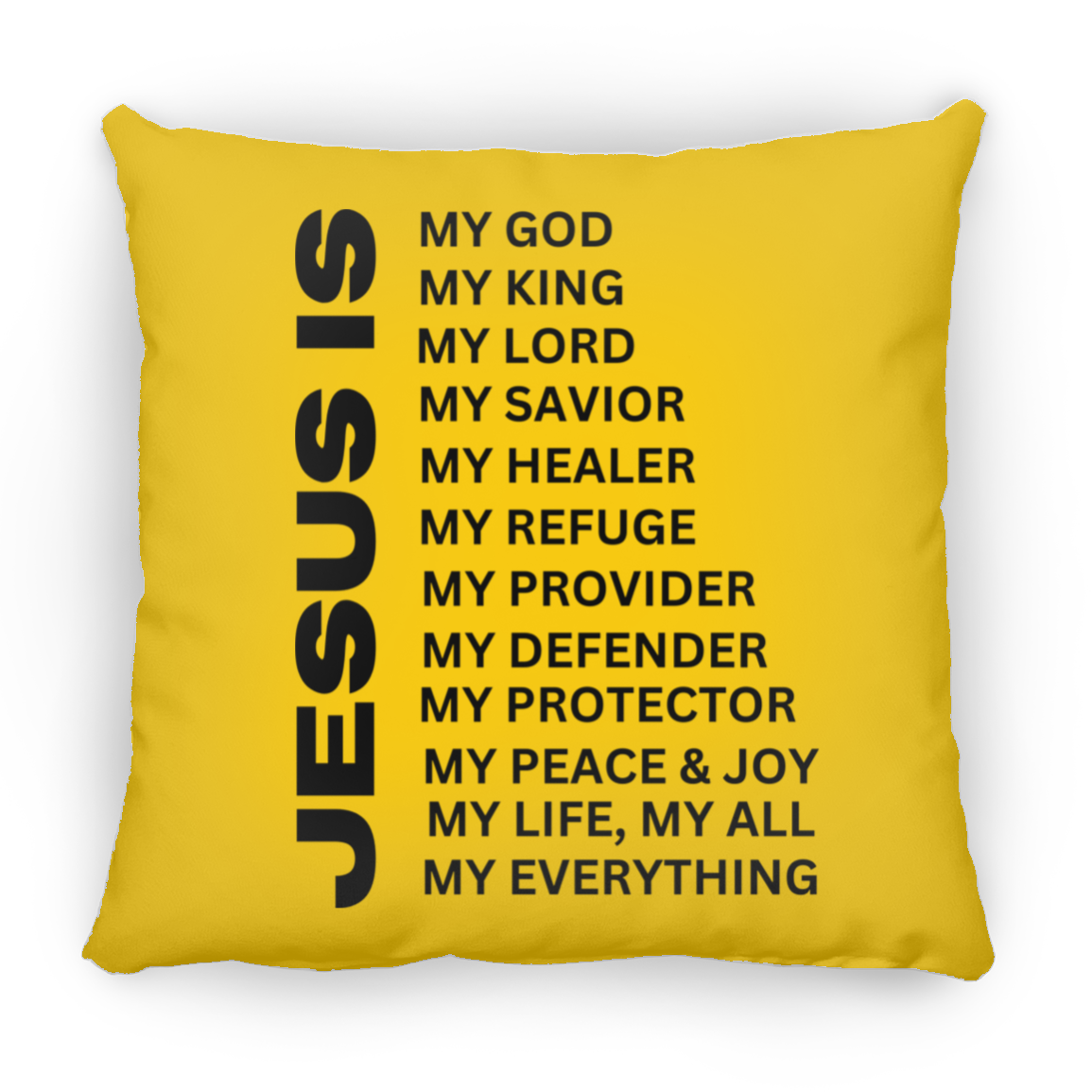 Jesus Is Christian Pillow Black