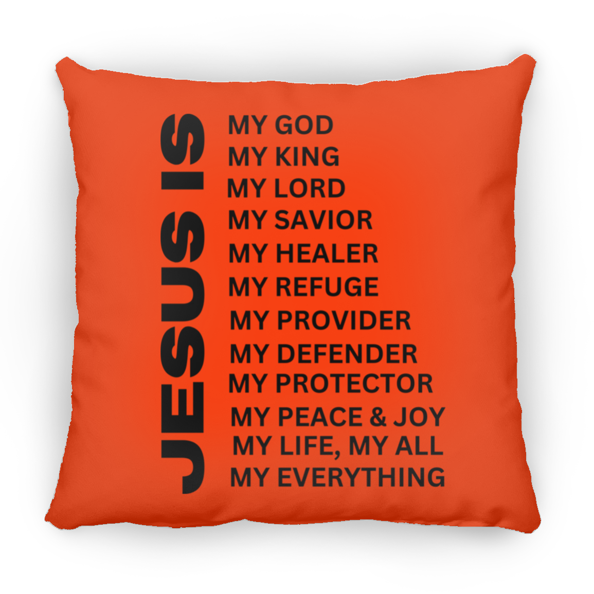 Jesus Is Christian Pillow Black