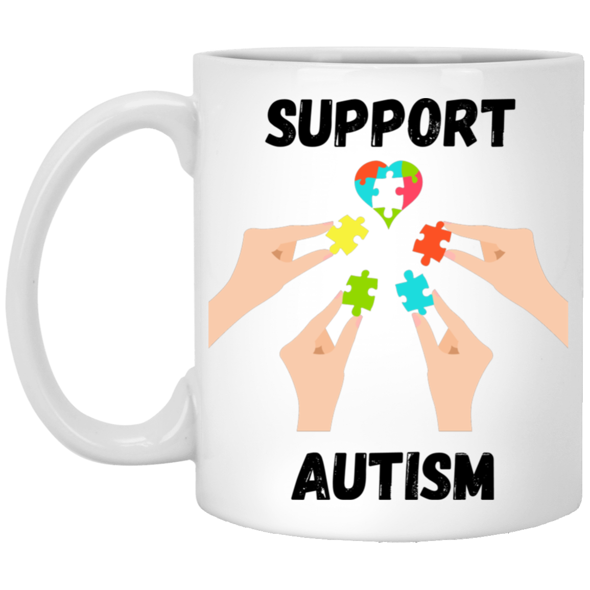 Support Autism Puzzle Piece Mug