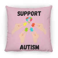 Support Autism Puzzle Piece Pillow
