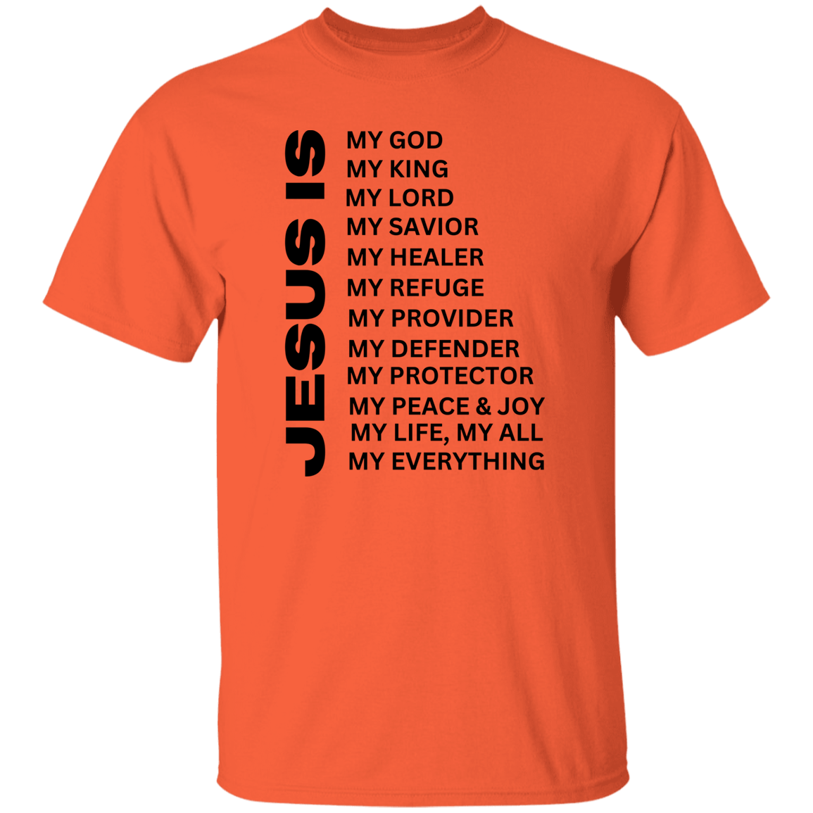 Jesus Is Christian T-Shirt - Short Sleeve Black