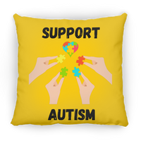 Support Autism Puzzle Piece Pillow