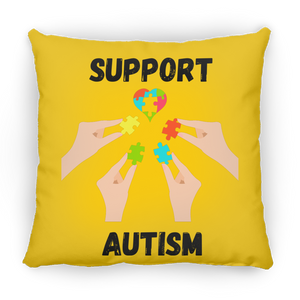 Support Autism Puzzle Piece Pillow