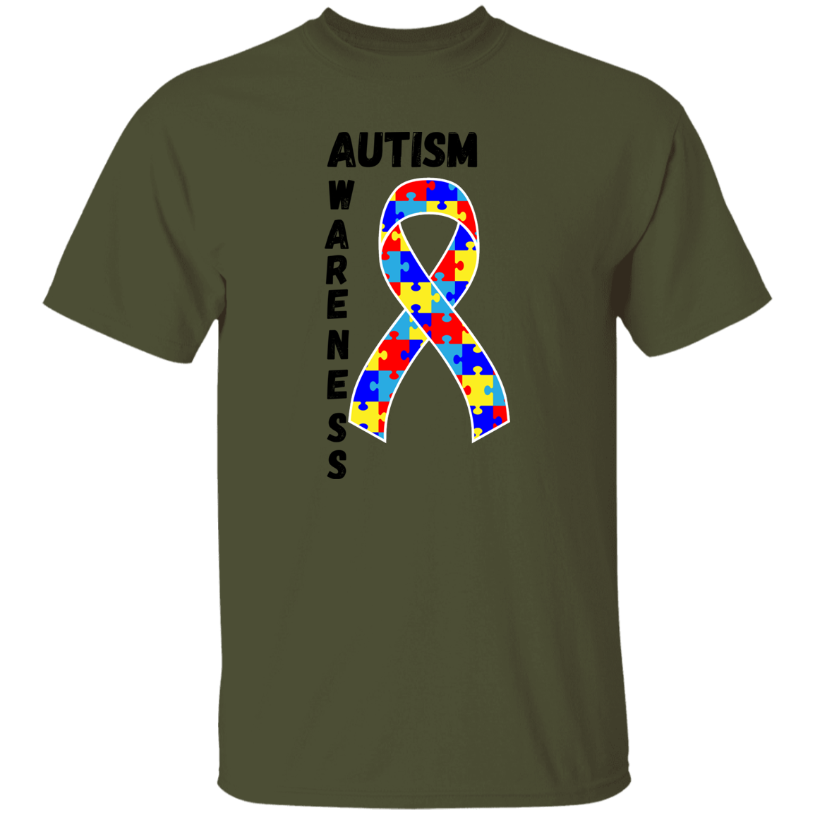 Autism Ribbon Short Sleeve Shirt