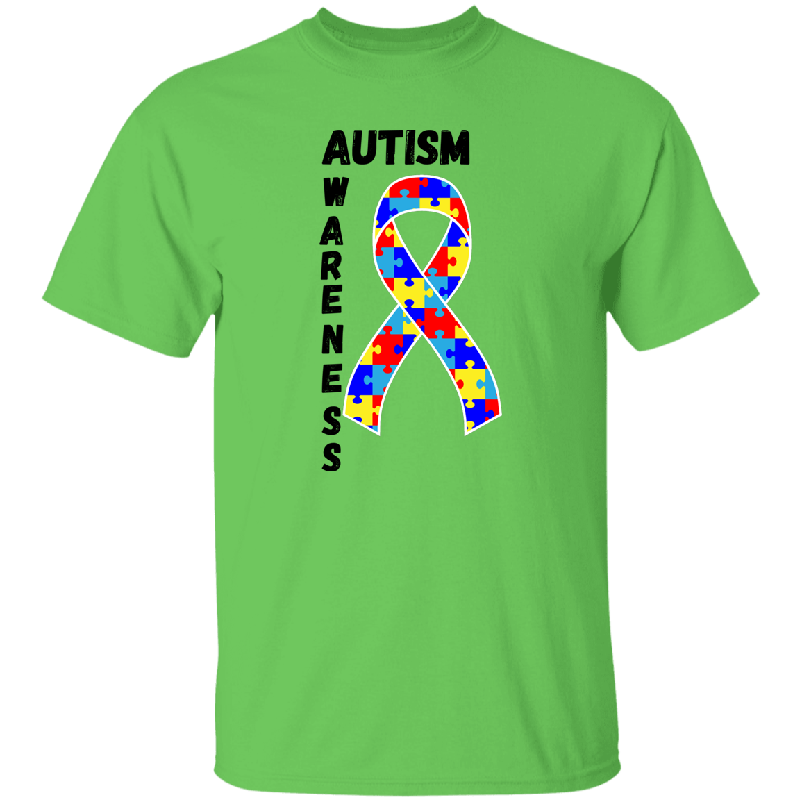 Autism Ribbon Short Sleeve Shirt