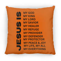 Jesus Is Christian Pillow Black