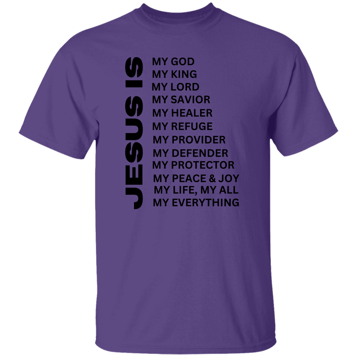 Jesus Is Christian T-Shirt - Short Sleeve Black