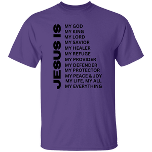 Jesus Is Christian T-Shirt - Short Sleeve Black