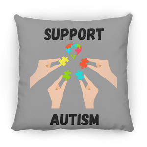 Support Autism Puzzle Piece Pillow