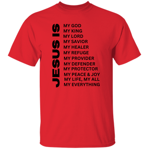 Jesus Is Christian T-Shirt - Short Sleeve Black