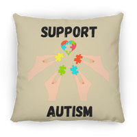 Support Autism Puzzle Piece Pillow