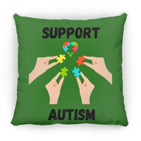 Support Autism Puzzle Piece Pillow