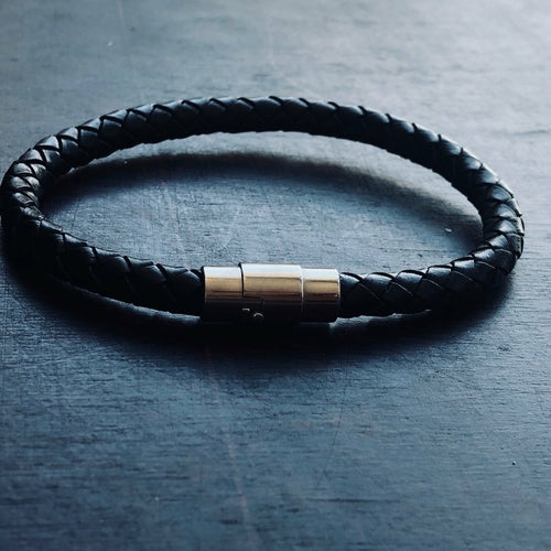 black braided bracelet