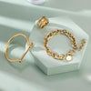 gold bangle, ring and bracelet set