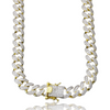 Load image into Gallery viewer, 8mm silver cuban link chain with gold accents in 18 in or 20 in 