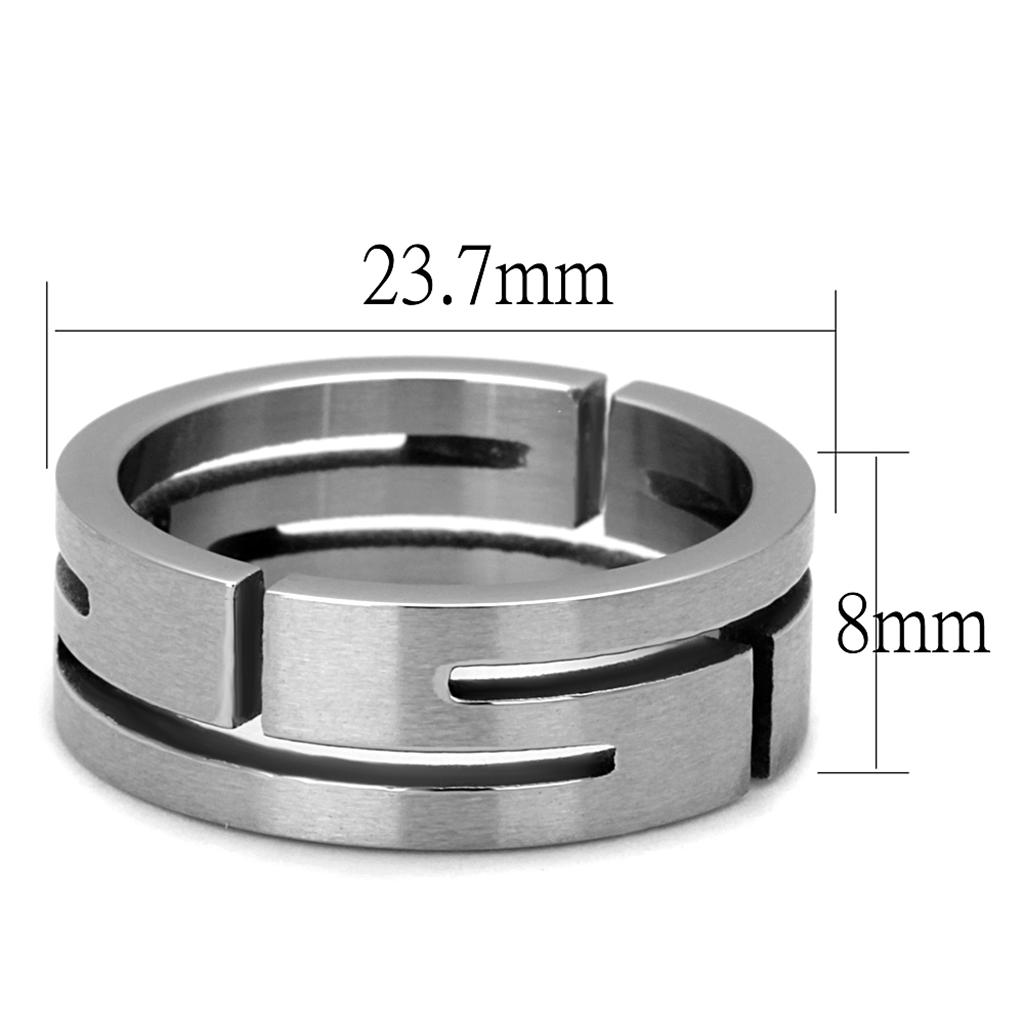 Silver stainless steel ring with no stone