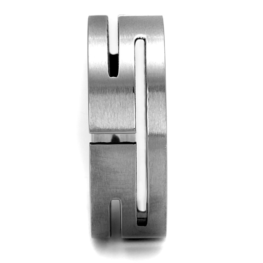 Silver stainless steel ring with no stone