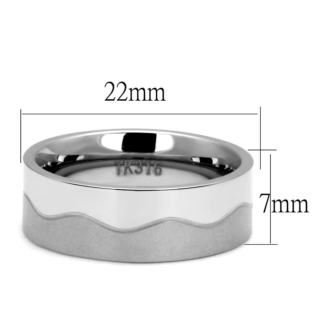 Silver stainless steel ring with no stone