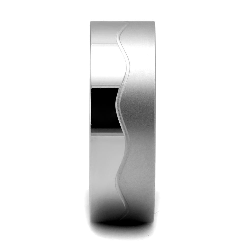 Silver stainless steel ring with no stone