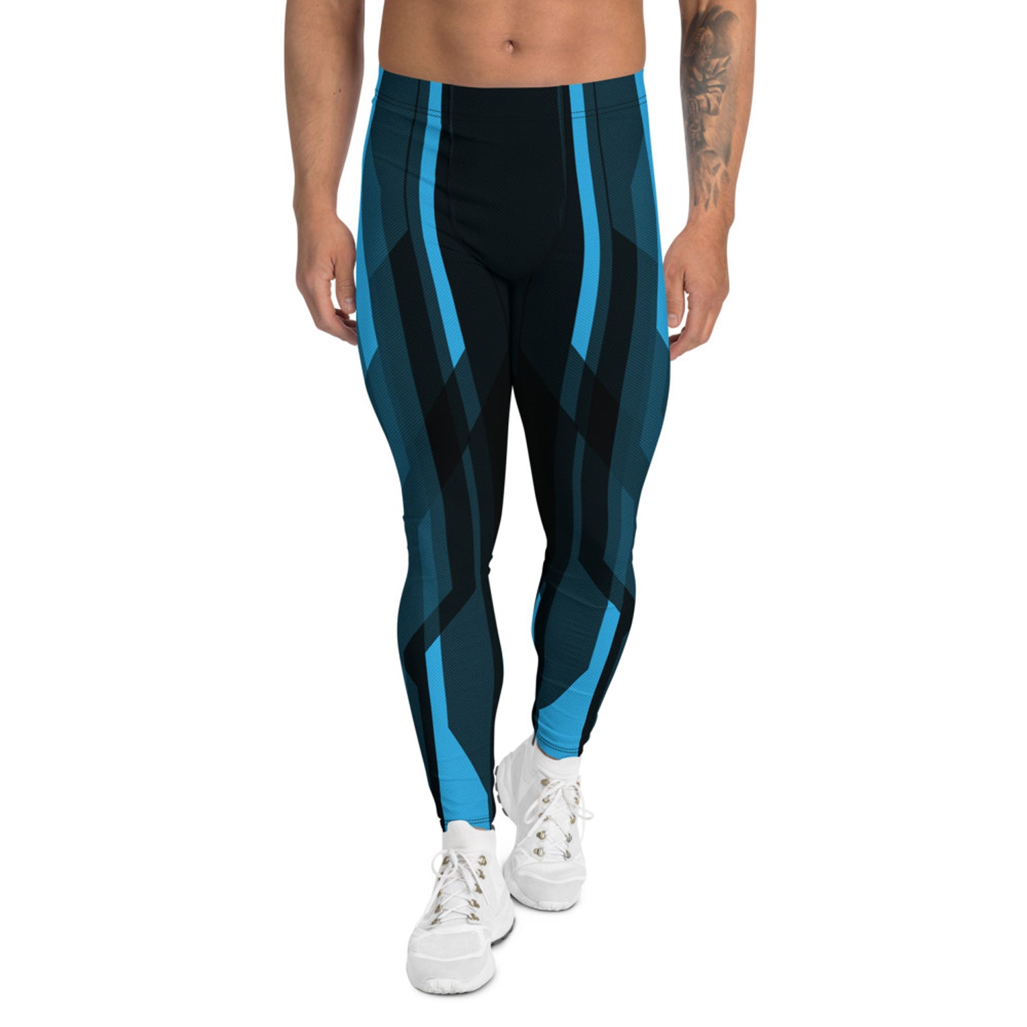 blue Tron inspired leggings