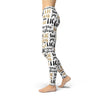 Load image into Gallery viewer, Black and gold HO HO HO jean leggings