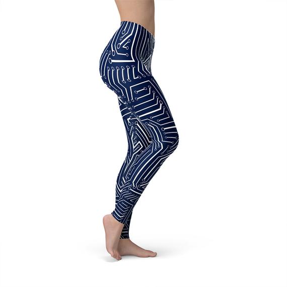 Women's navy circuit leggings