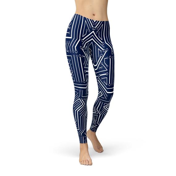 Women's navy circuit leggings