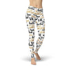 Load image into Gallery viewer, Black and gold HO HO HO jean leggings