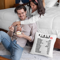 Emergency Bible Numbers Christian Pillow Black