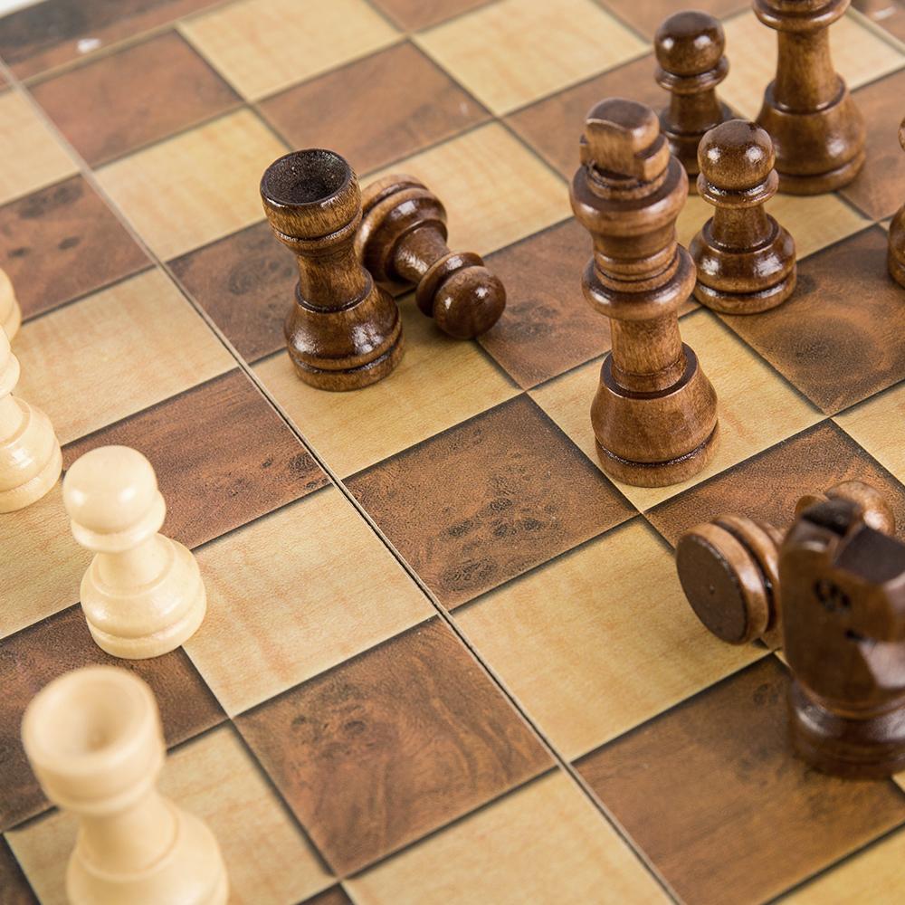 foldable wooden chess set