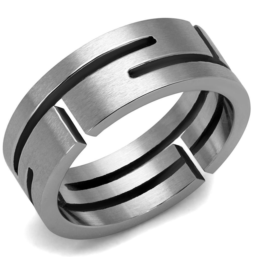 Silver stainless steel ring with no stone